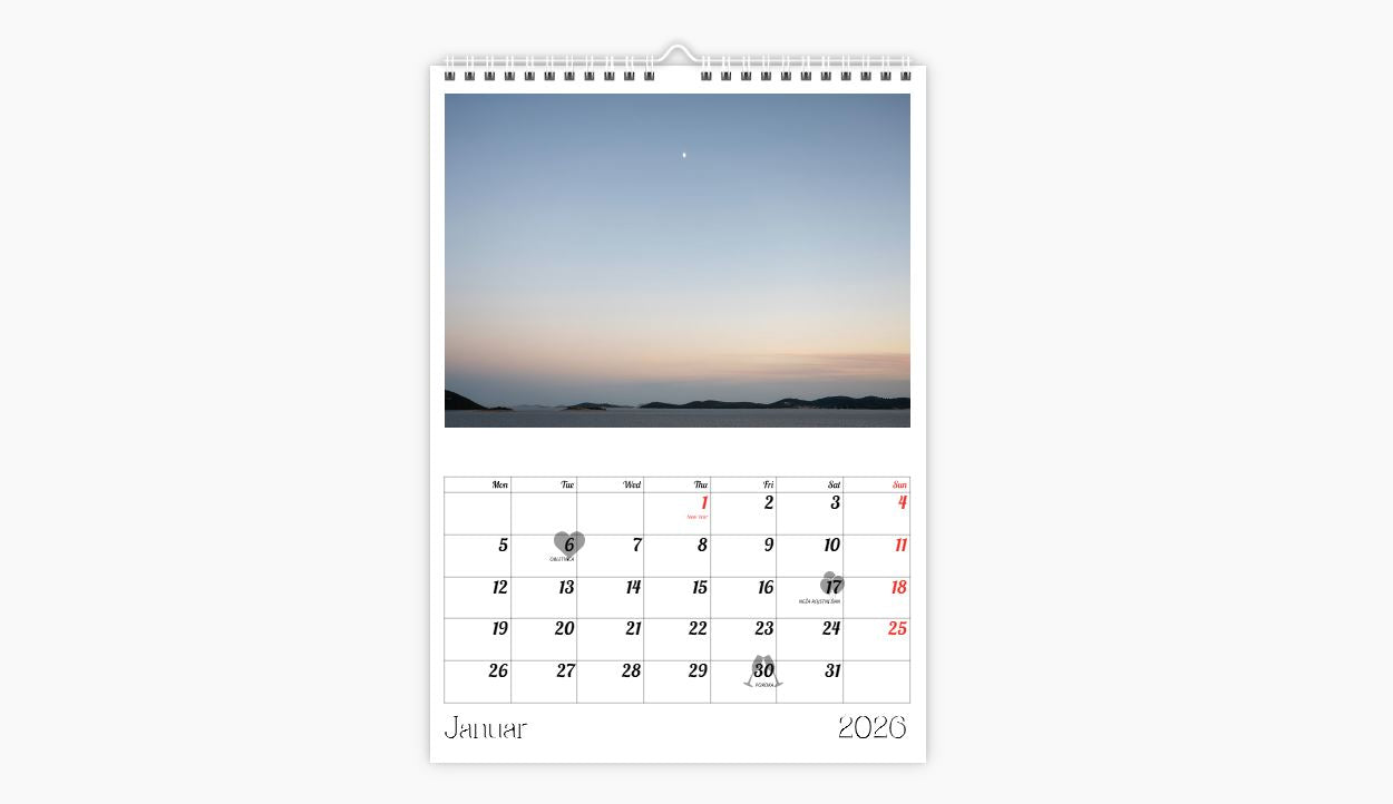 SPOMINSKI FOTO KOLEDAR 2026