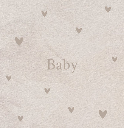 otroška fotoknjiga v bež žametu – darilo ob rojstvu