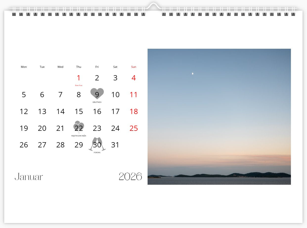 SPOMINSKI FOTO KOLEDAR 2026