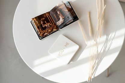 Valentinova mini zložljiva fotoknjiga z magnetnim zapiranjem | personalizirana naslovnica