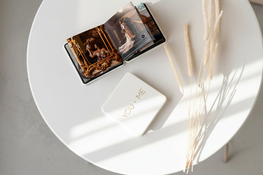 Valentinova mini zložljiva fotoknjiga z magnetnim zapiranjem | personalizirana naslovnica