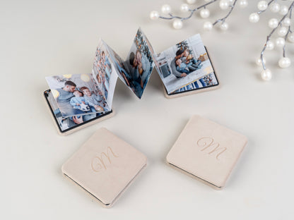 čarobna mini fotoknjiga z magnetnim zapiranjem – božično darilo s spomini