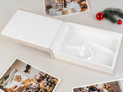 družinsko božično darilo spominska škatla za fotografije