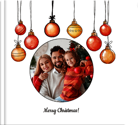 Perlast sijaj površine čarobnega božičnega foto albuma – rahlo teksturiran, eleganten zaključek.