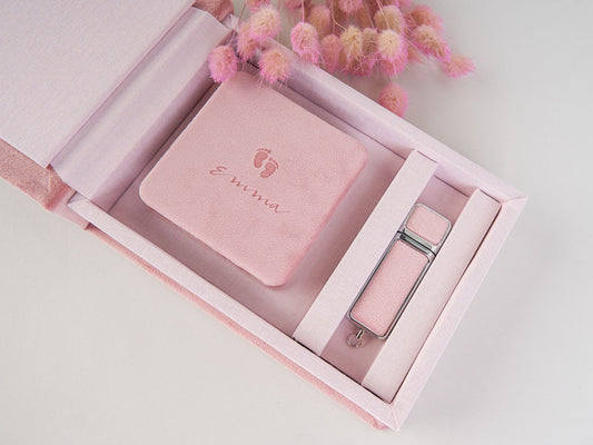 POMLADNI PAKET - ŠKATLICA ZA USB Z MINI ZLOŽLJIVO FOTO KNJIGO