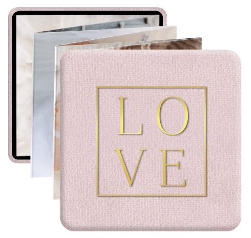 A LOVE STORY ŠKATLICA SPOMINOV - Škatlica za USB z Mini zložljivo fotoknjigo